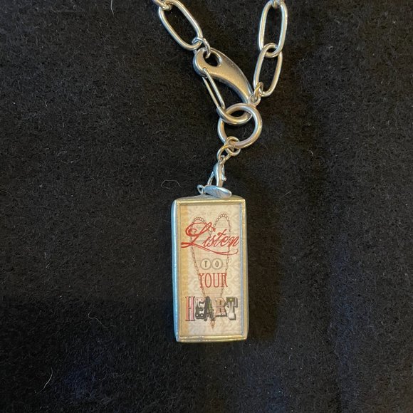 Jewel Kade necklace and glitter heart / follow your heart charm - Picture 2 of 2